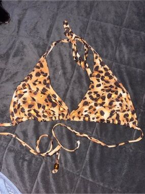 Women’s Leopard Print Triangle Swim Top